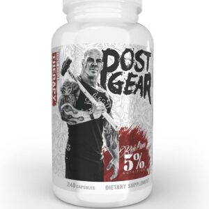 5% Nutrition Rich Piana Post Gear PCT Support Booster | Estrogen Blocker, Aromatase Inhibitor | Post Cycle Therapy Supplement | DAA, DIM, Longjack, Stinging Nettle, Milk Thistle, 240 Capsules