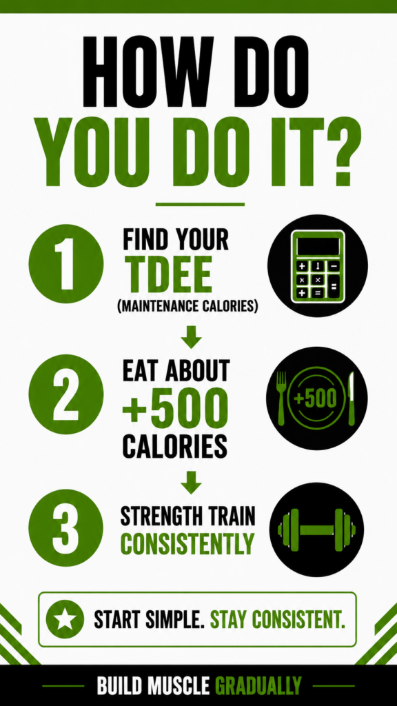 How to start a lean bulk using TDEE, a calorie surplus, and strength training