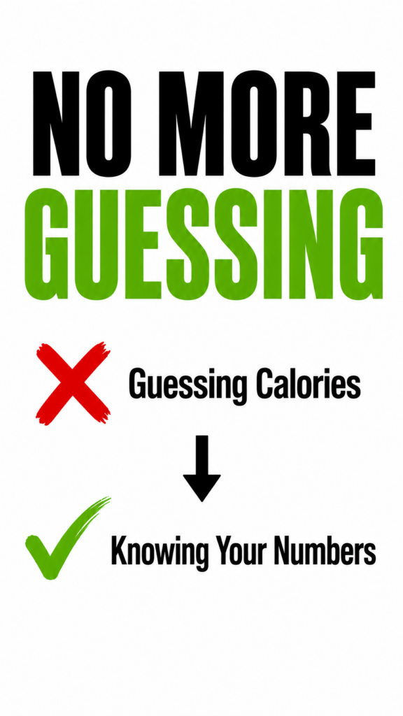 No more guessing calories by knowing your BMR and TDEE.